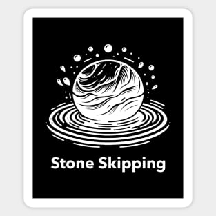 Stone Skipping Skimming Sticker